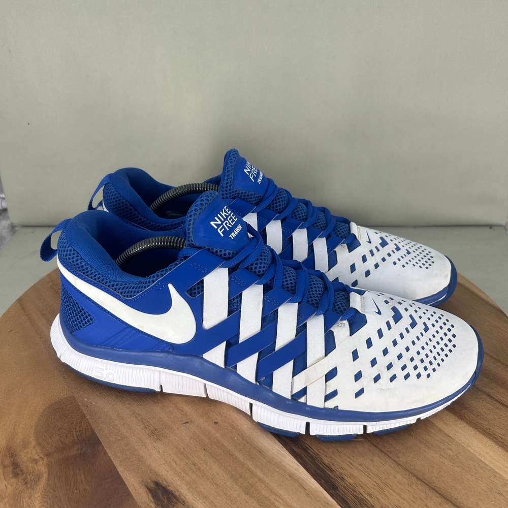 Nike Free Trainer 5.0 V6 Mens Blue White Running Shoes 579811-402 Size 13